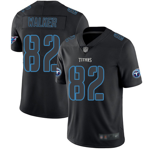 Tennessee Titans Limited Black Men Delanie Walker Jersey NFL Football #82 Rush Impact->tennessee titans->NFL Jersey